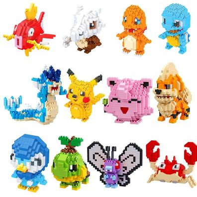 Pokmon Klemmbausteine Pikachu Tiermodell Lernspiel Puzzle Unterricht Spielzeug Kinder