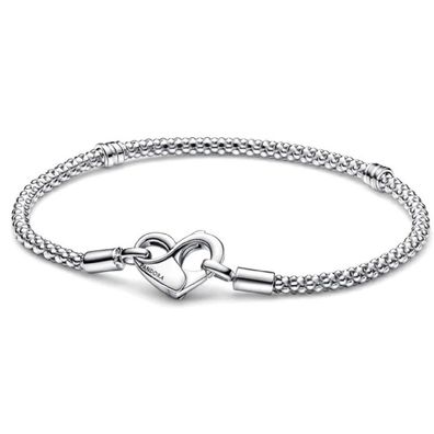 Propracovaný støíbrný náramek Moments srdce 592453C00 - Länge: 20 cm