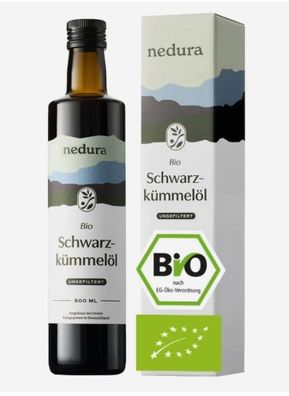 Schwarzkümmelöl BIO-Ungefilter 500ml | Kaltgepresst, 100% Rein-Thymochinongehalt