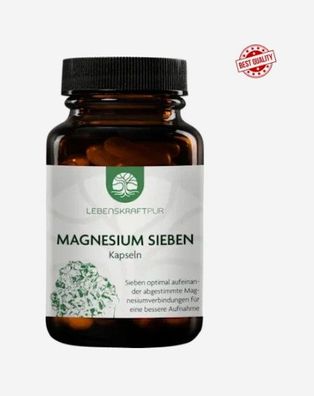Lebenskraftpur Magnesium Sieben 60 Kapseln-Effizient verschiedener Körperbereich