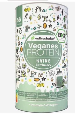 BIO Protein Vegan 1000g-10 Pflanzenproteine • Ohne Soja, Gluten-Natur-DE-ÖKO-006