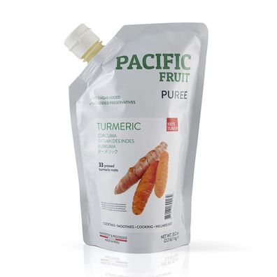 Pacific Fruit Püree Kurkuma 1kg für Curcuma Latte, Goldene Milch & Kurkuma Shots
