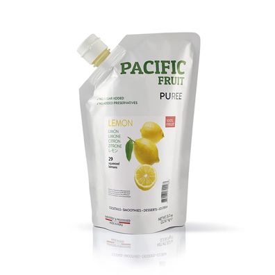Pacific Fruit Püree Zitrone 1kg Fruchtpüree für Mousse, Sorbet, Muffins & Cupcakes