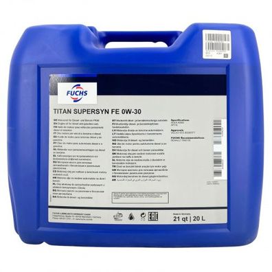 Fuchs Titan Supersyn FE 0W-30 20 Liter