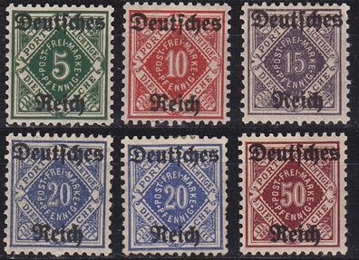 Germany REICH Dienst [1920] MiNr 0052-56 ( * /mh ) [01]