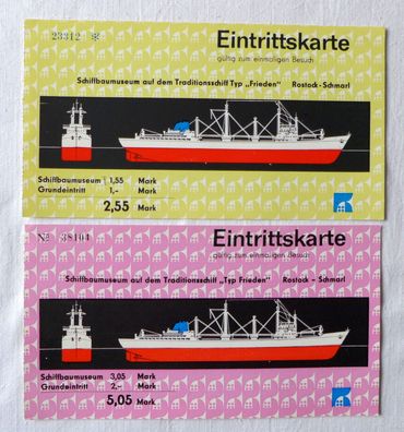 Traditionsschiff Frieden Schiffbaumuseum Rostock Schmarl 2 Eintrittskarten