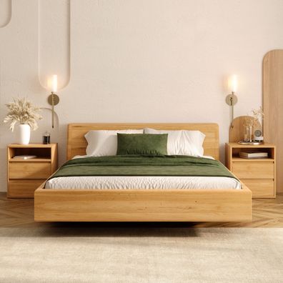 Schwebebett Calma aus massivem Eichenholz