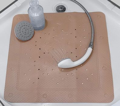 Calypso Duscheinlage 55×55 cm Beige | dünn PVC | preisreduziert