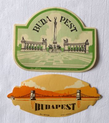 Budapest 2 Koffer Abziehbilder Schiebebilder