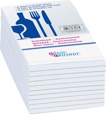 K&E Notizblock Gastronomie 50 Blatt 10er 8655650