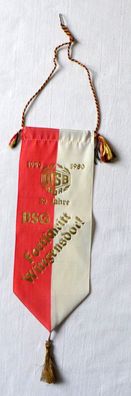 DDR Wimpel 30 Jahre BSG Fortschritt Wittgensdorf 1950 DTSB 1980