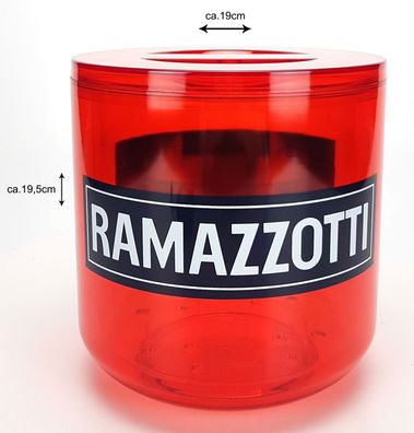 Ramazzotti Flaschenkühler Eiskühler Getränkekühler Bar - Rot