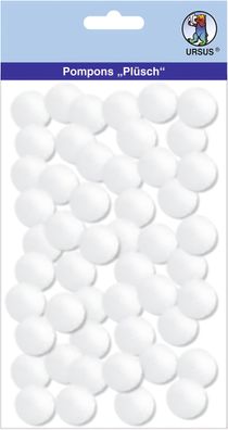 Ursus PLÜSCH Pompons 20MM 50 STÜCK, WEIß