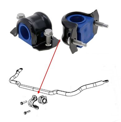 Stabilisatorbuchse mit Halter vorne 34mm paar RAM (Gen.2 & Gen.3 & Gen.4)