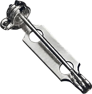Broschennadel Sicherheitsverschluss 25 mm Metall silberfarben