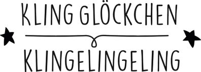 HEYDA 211800411 Stempel Weihnachten Kling Glöckchen Holz matt lackiert