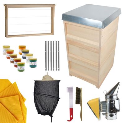 Imkerei - Starterset DNM 10 Liebig Kaltbau "DIE Traditionelle" - Beute - Rähmchen - M