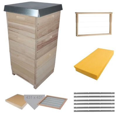 Bienenbeute Deutsch Normal Megaset "DIE GROSSE" (BAUSATZ) - Rähmchen Absperrgitter