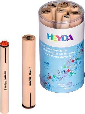 HEYDA 204888446 Stempel-Set Mix & Match Winter Holz