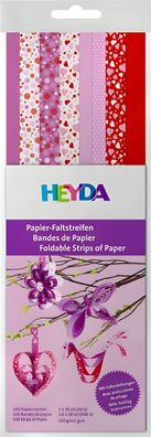 Faltstreifen-Set Spring 1 x 30 cm 15 x 30 cm Papier rot/rosa/violett
