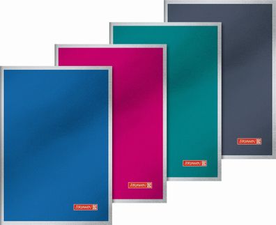 Brunnen 104348203 Heft Metallic A5 kariert extrastarker Umschlag