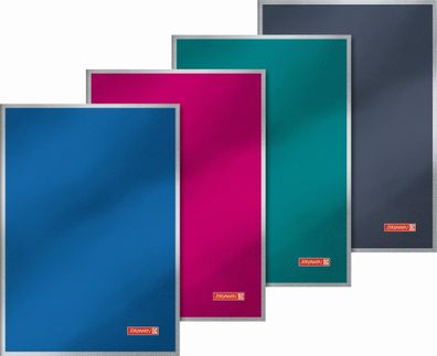 Brunnen 104349203 Heft Metallic A4 kariert extrastarker Umschlag