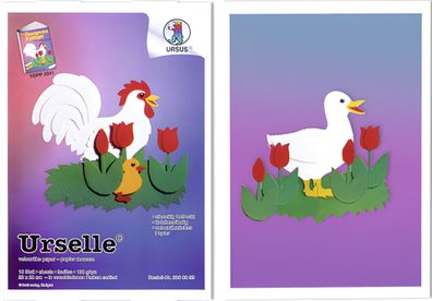 Ursus Urselle 130G.23x33CM,10BG.10F. Sortiert