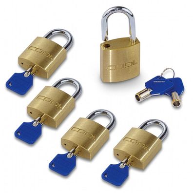 5er Set Bügelschlösser Vorhängeschlösser Einzelschließend 30mm Vorhangschloss