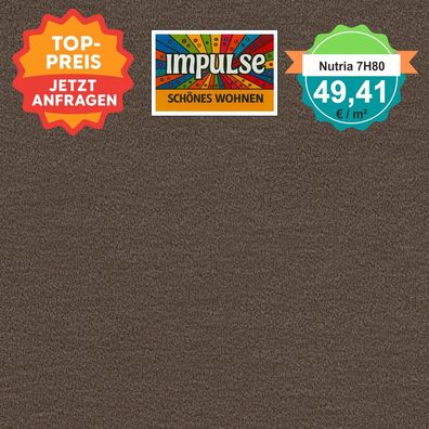 Vorwerk Nutria Melange 7H80 Velours 400 oder 500 cm breit - ab 5 m² versandkostenfrei