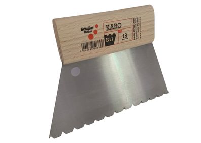 Zahnspachtel Karo 18 cm B11