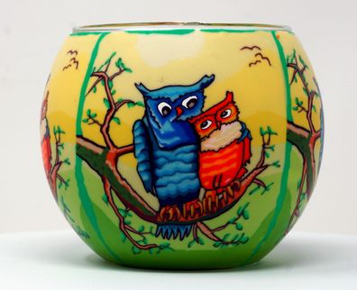 Kerzenfarm Windlicht Leuchtglas Eulen Owls by Day