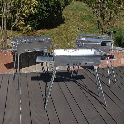 Mangal Astana Set mit zwei verschiedenen Drehspießen