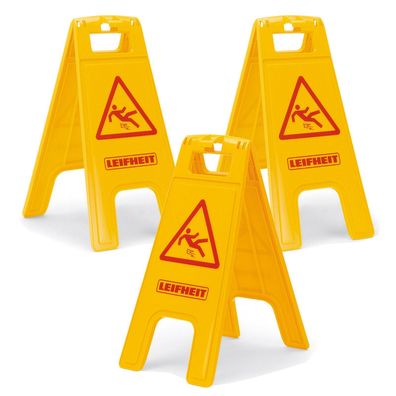 3er Set Warnschild Achtung Nässe Rutschgefahr Aufsteller Leifheit Professional