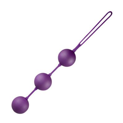Liebeskugel 3er Trio lila Silikon 80g Beckenbodentraining Vaginakugeln