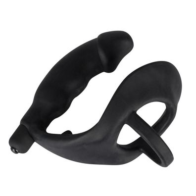 Penisring Cockring Erektion Potenz Anal Haken Plug Black Velvets ring & Vibration