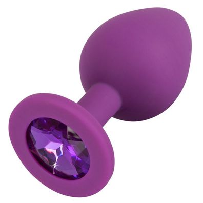 Anal Plug Dildo Analstöpsel Buttplug Konisch Geformt Schmuckstein Lila