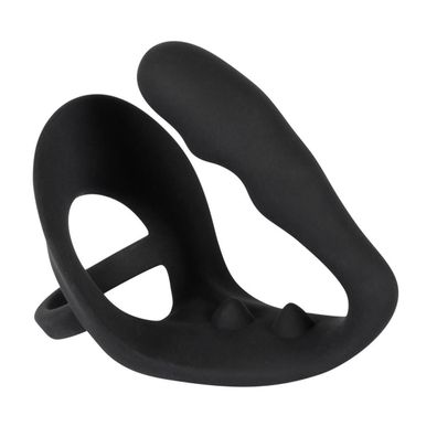 Penisring Cockring Erektion Potenz Anal Haken Plug Black Velvets Ring & Plug