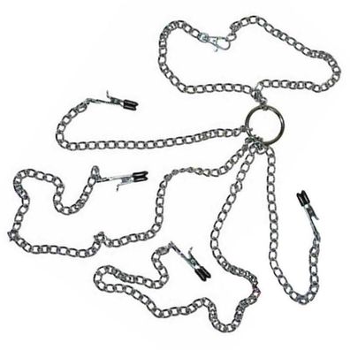 Nippel & Brustwarzen Klemmen Zaumzeug mit Halskette