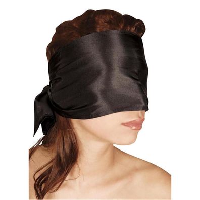 Satin Bondage Schal schwarz lang 120 cm x 15cm leicht transparent