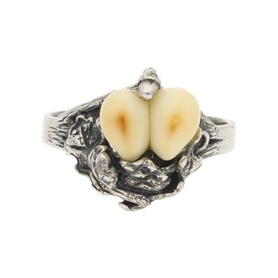 Trachtenring Damen Silber 835 geschwärzt Grandel Second Hand 25321798 getragen