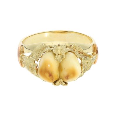 Trachten Ring mit Grandel Gold 585 wie neu 25324462 getragen