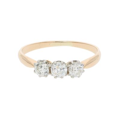 Ring 585/000 (14 Karat) Rotgold mit Diamanten, getragen 25322745