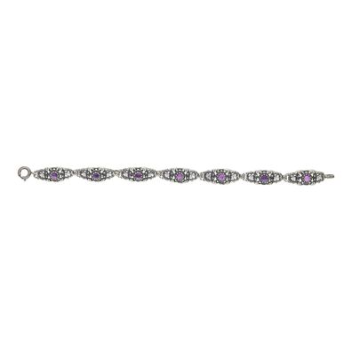 Trachten Armband mit Amethyst echt Silber Second Hand wie neu 25324984 getragen