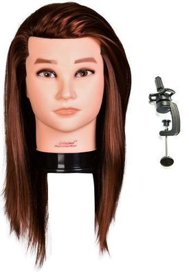 Herren-Trainingskopf Anton braun, Thermohaar+ Griff, Friseurkamm, Trainingskopf