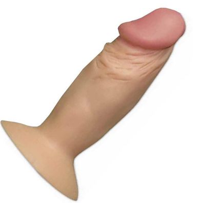 Black&White Plug Beige Penis Dildo Saugfuß 11,5cm Dong