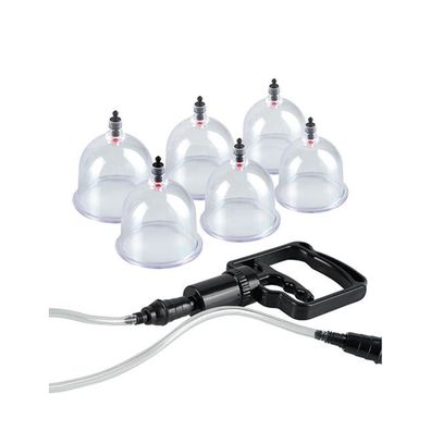 Busenpumpe Schröpfen Set für Anfänger Vakuum Saugschalen 6er Cupping Set