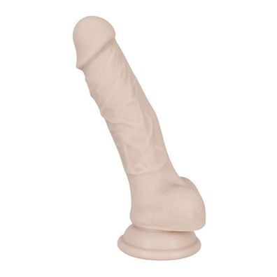 Silikon Dildo Naturdildo Beige realistisch 18cm Saugfuß Silikon