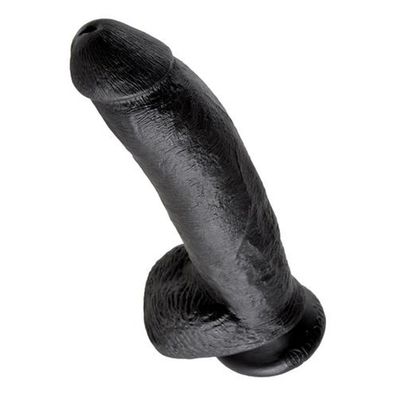 Dildo Naturdildo "9“ Cock" mit Hoden 23cm Saugfuß