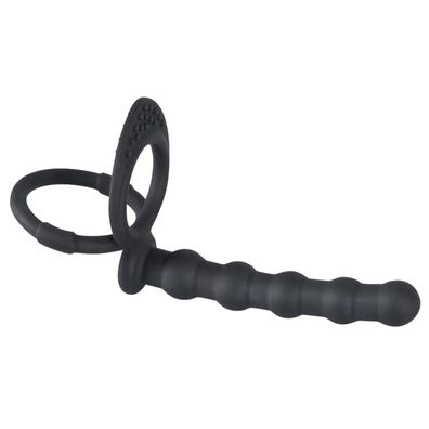 Penisring Cockring Erektion Potenz Anal Haken Plug Black Velvets Cock & ball ring
