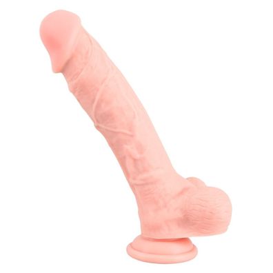 Dildo Naturdildo Saugfuß 24cm Silikon Beige
